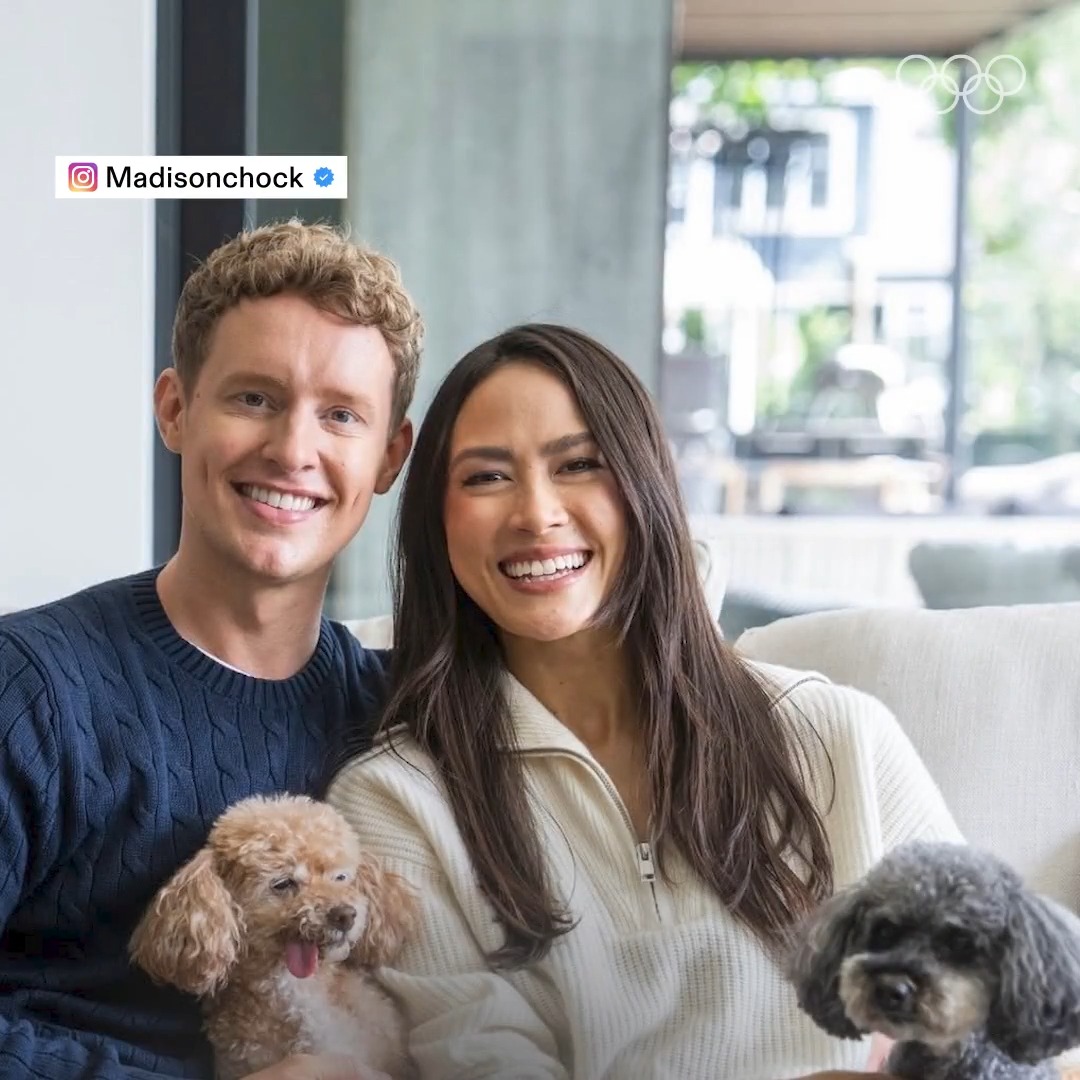 Toy poodles, chocolate, flowers and ... skating, of course! 🐶🍫🌹⛸️ Happy Valentine's Day from Madison Chock and Evan Bates. #MilanoCortina2026 I #FigureSkating I ISU Figure Skating I Team USA I U.S. Figure Skating I Madison Chock I Evan Bates
