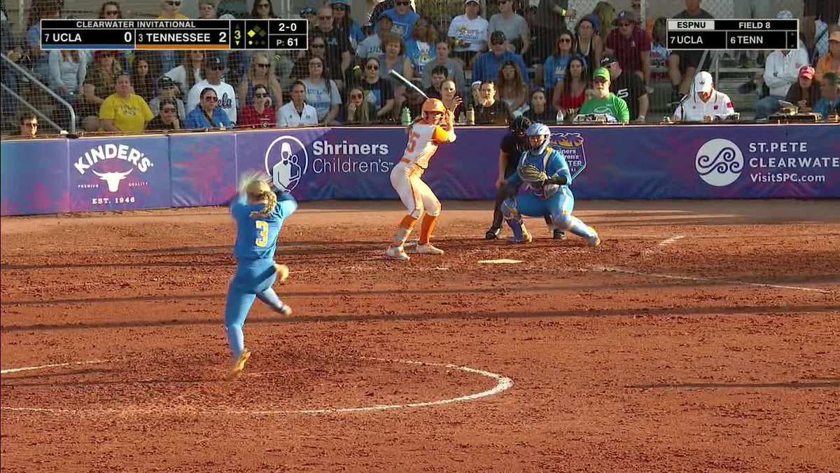 B3: GRAND SLAM hit by Taelyn Lady Vols 7, Bruins 0
