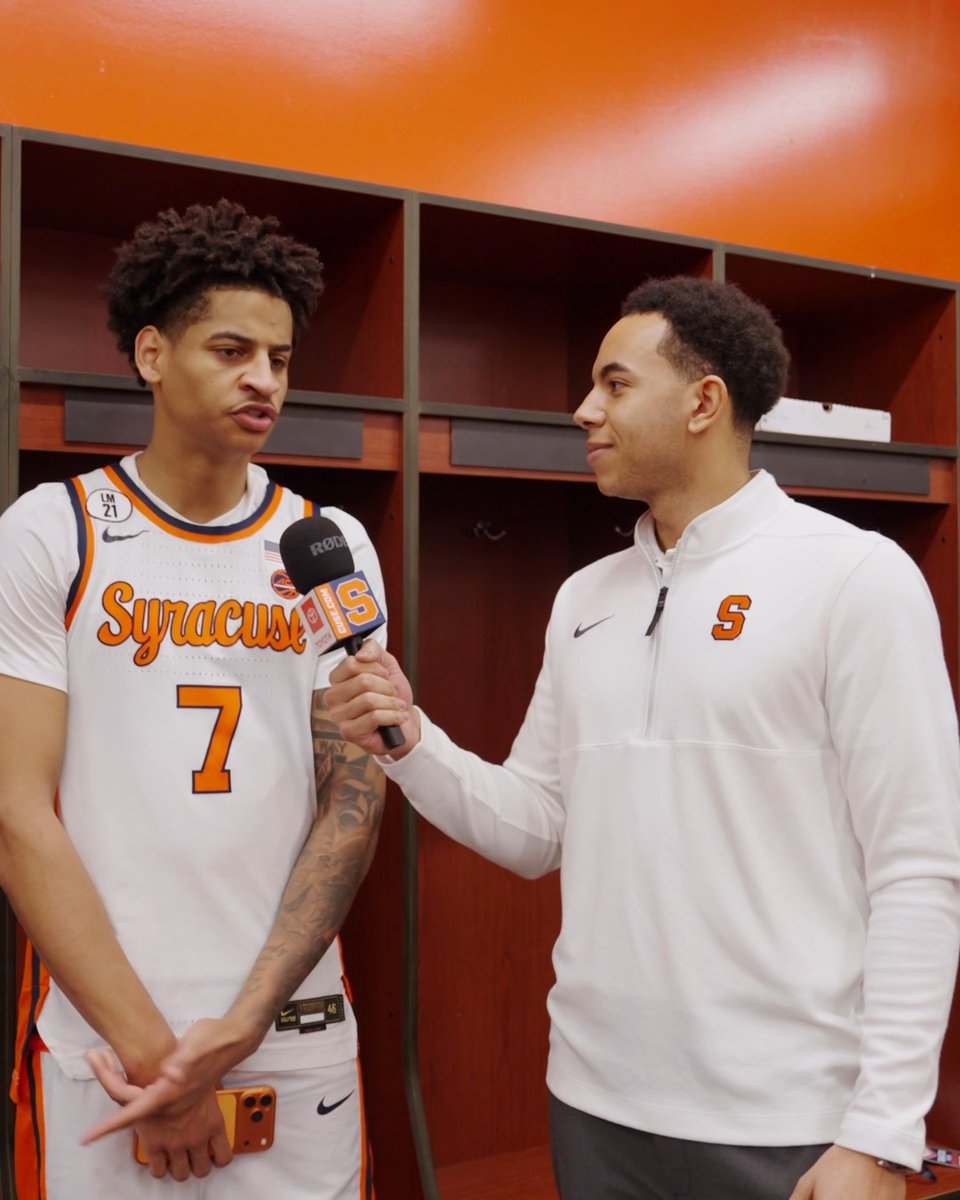 "Second half it started clicking" 🍊🔥 Kiyan's 13 points after halftime led the Orange comeback