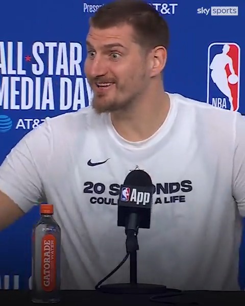 Nikola Jokić's reaction to DeMarcus Cousins asking him a question during All-Star weekend is brilliant 😅
