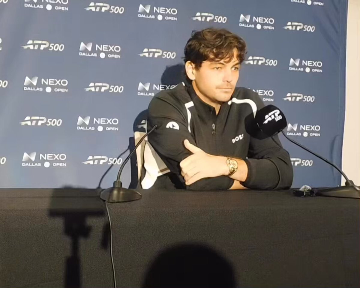 “It’s noted” Taylor Fritz on some of the criticisms he’s faced while playing through injuries so far this season. He pushed through more pain in his semifinal win over Marin Cilic and booked a spot into his first Nexo Dallas Open final on Sunday 🎾 #DALOpen