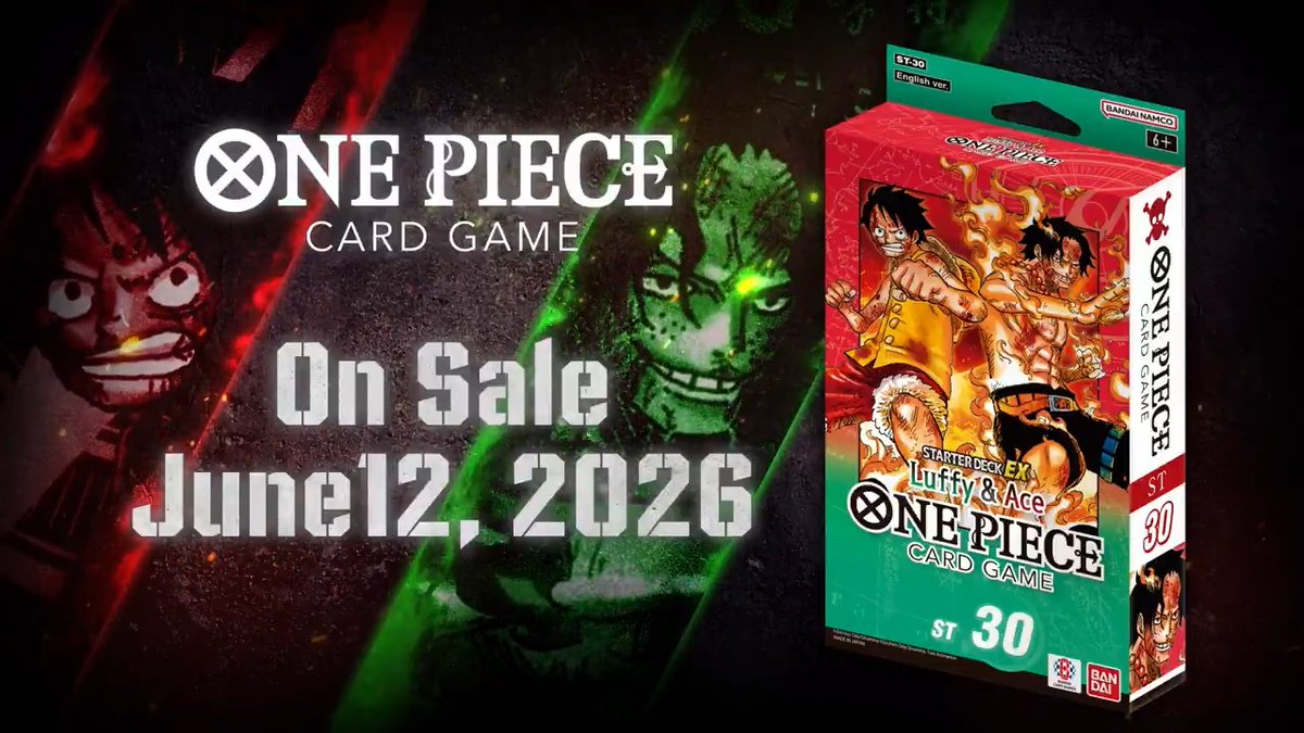 [Latest Information Revealed] Hey One Piece Pirates! The new starter deck ST-30 themed around Summit War of Marineford has been announced! A Luffy &amp; Ace Brother Leader Card..!? Release Date: June 12, 2026 Stay tuned for more updates! #ONEPIECE #onepiececardgame
