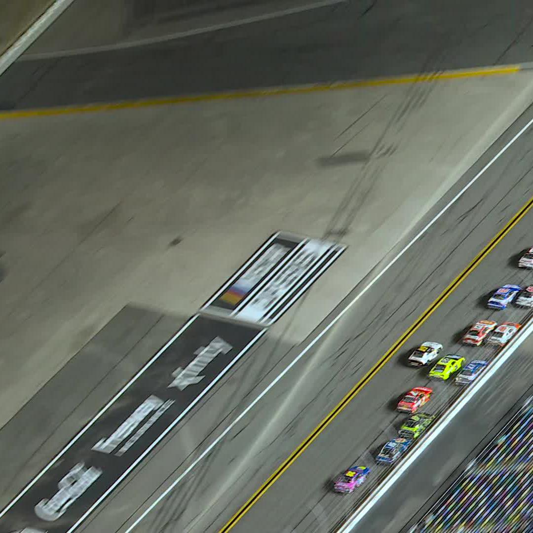 We are back under caution on Lap 92 for this incident in Turn 2.
