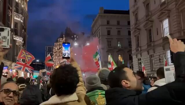 London standing with the Iranian people last night.