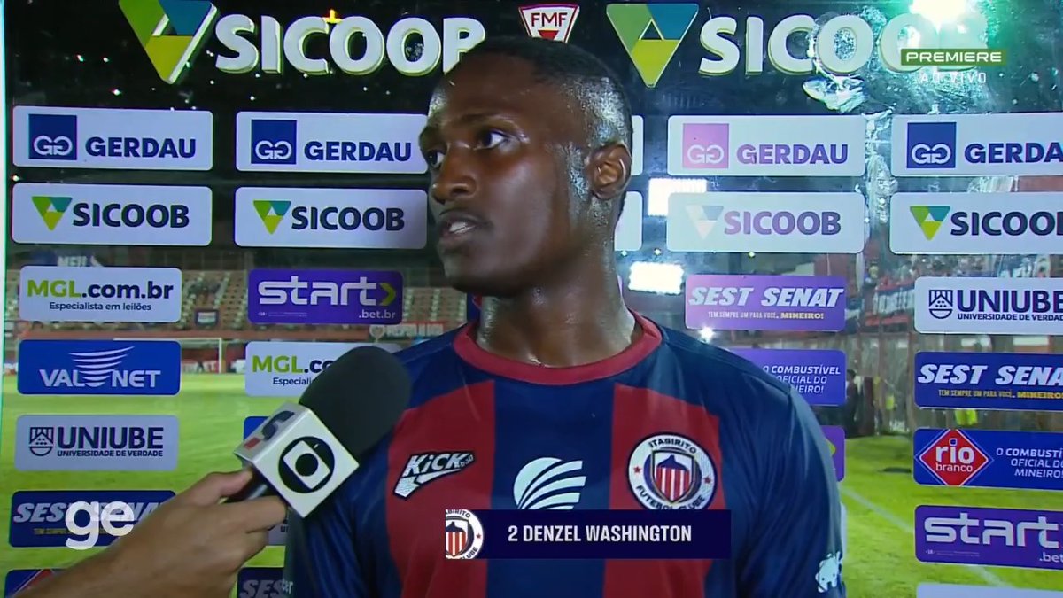 Simplesmente o jogador do Itabirito se chama DENZEL WASHINGTON 🎥 ge