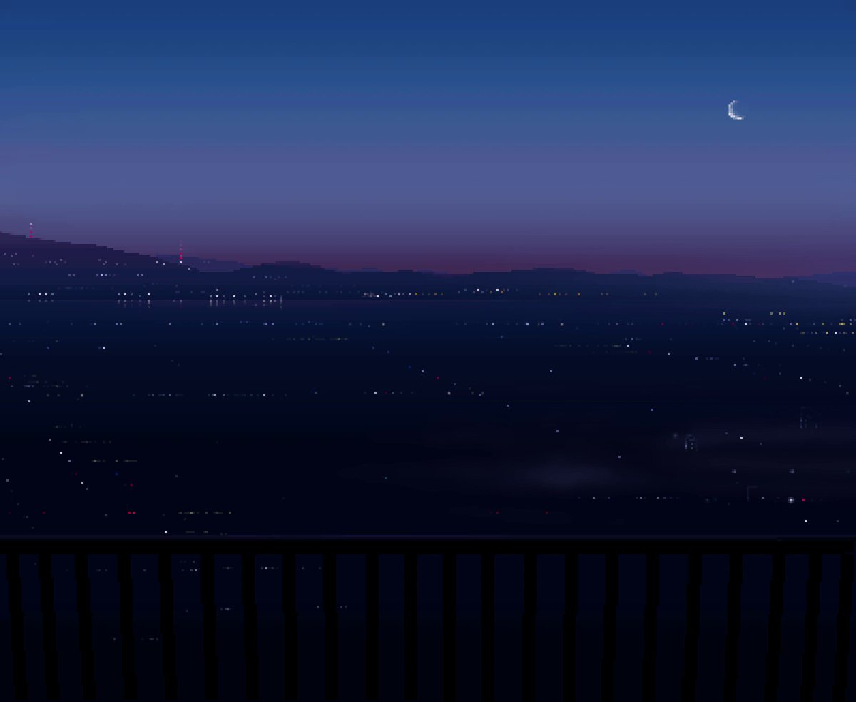 end of the day #pixelart #ドット絵