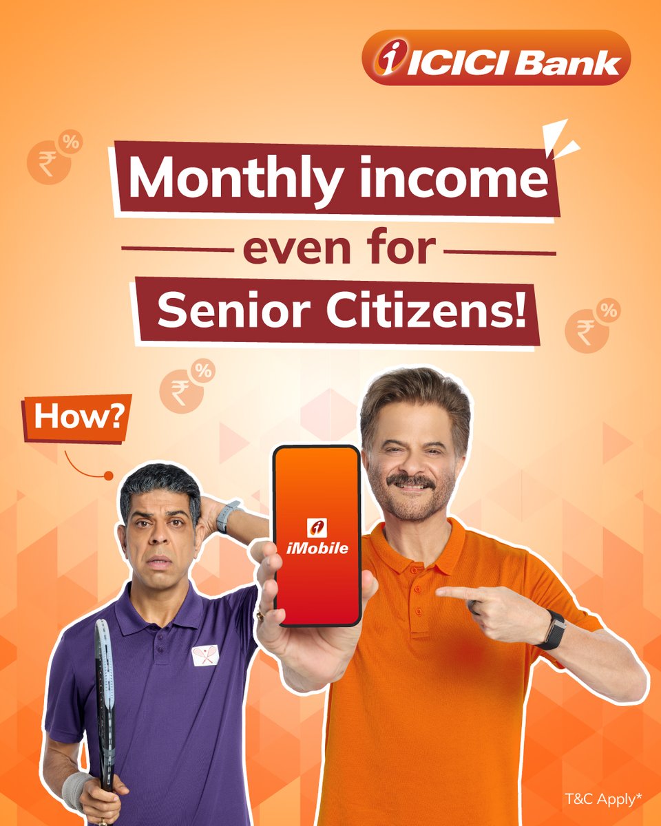 Retirement today looks very different from what it did a decade ago. Senior citizens are active, independent and financially aware seeking solutions that support regular income and convenience. With ICICI Bank iMobile, customers can opt for Fixed Deposits with a monthly payout option, enabling them to earn interest every month, even after retirement. A simple digital solution designed to help senior citizens stay financially confident while continuing to enjoy life on their own terms. Anil Kapoor