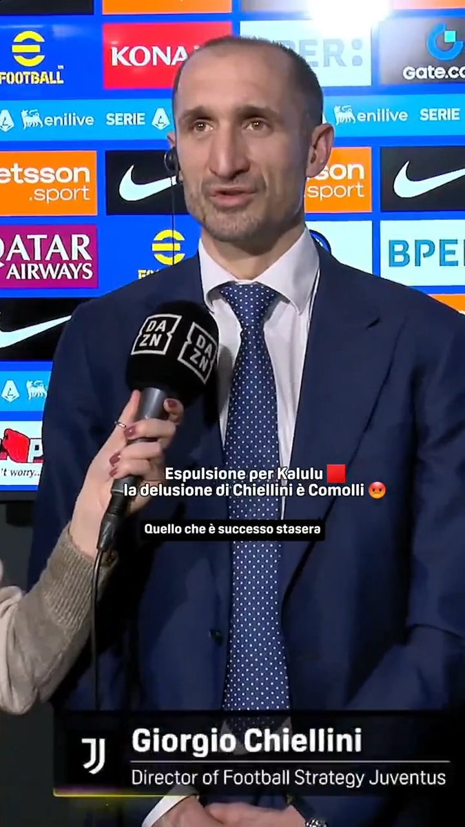 Rabbia e delusione in casa Juventus 😡⚪⚫ La risposta di Chiellini e Comolli dopo l'espulsione a Kalulu 🟥🗣️ #InterJuve #SerieAEnilive #DAZN