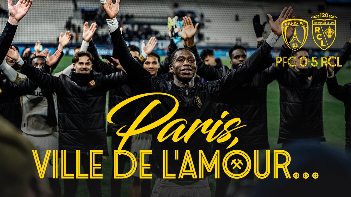 𝑷𝒂𝒓𝒊𝒔, 𝒗𝒊𝒍𝒍𝒆 𝒅𝒆 𝒍'𝒂𝒎𝒐𝒖𝒓... Joyeuse Saint-Valentin à tous les cœurs sang et or ❤️💛 #FiersDEtreLensois #PFCRCL