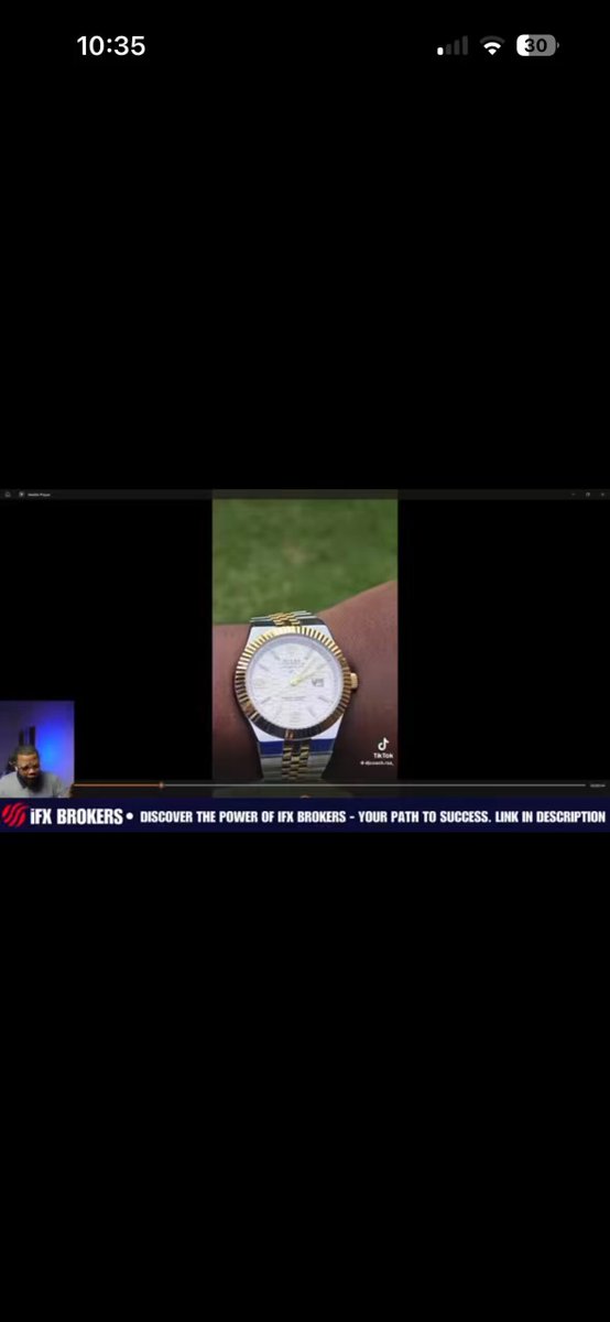 I don’t know if you are aware but YT: Rydall Ficks says your Rolex is fake “Rollies don’t tick tock” in the words of Jay Z 😂😂