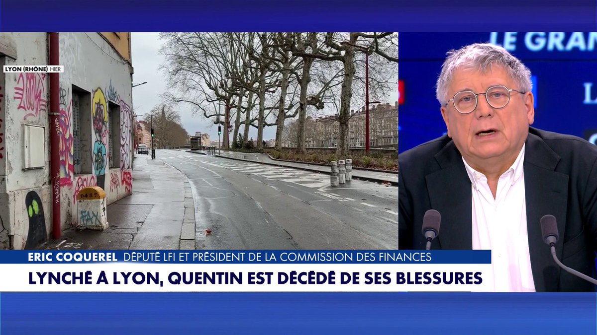 Eric Coquerel, député LFI de Seine-Saint-Denis, après la mort de Quentin, militant nationaliste, en marge d'une conférence de l'eurodéputée LFI Rima Hassan : «Nous n'avons aucun rapport avec ces violences. Nous ne sommes pas impliqués», dans #LeGrandRDV