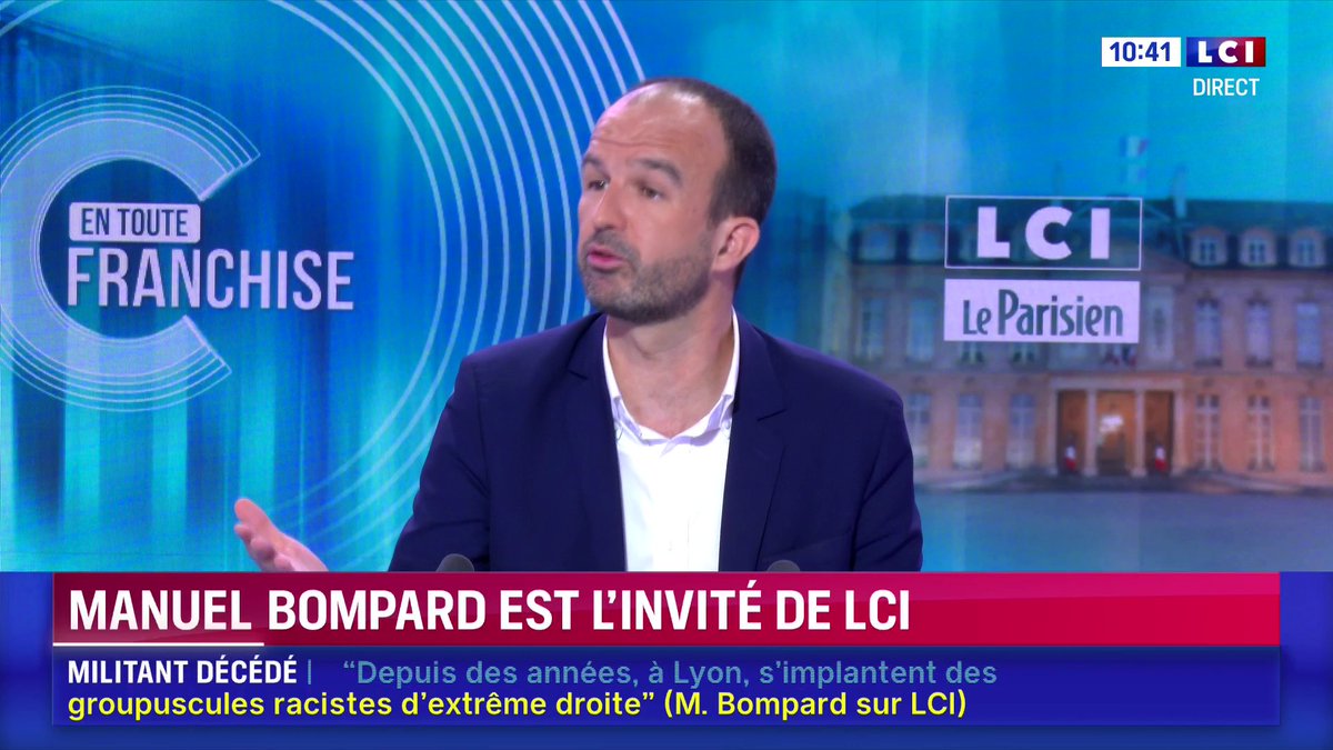 🗣️ "Classer LFI d'extrême gauche, ce n'est pas que ce soit infamant ou insultant, c'est faux" : Manuel Bompard ▶️ En Toute Franchise avec Elizabeth Martichoux sur LCI