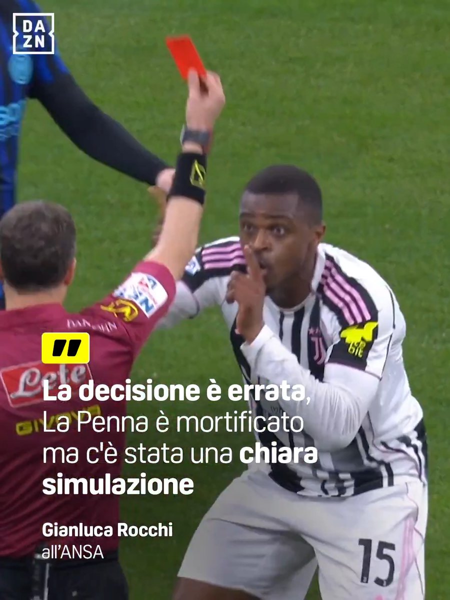 Le scuse del designatore Rocchi 🗣️ L'espulsione di Kalulu è stato un chiaro errore 😔❌ #InterJuve #SerieAEnilive #DAZN