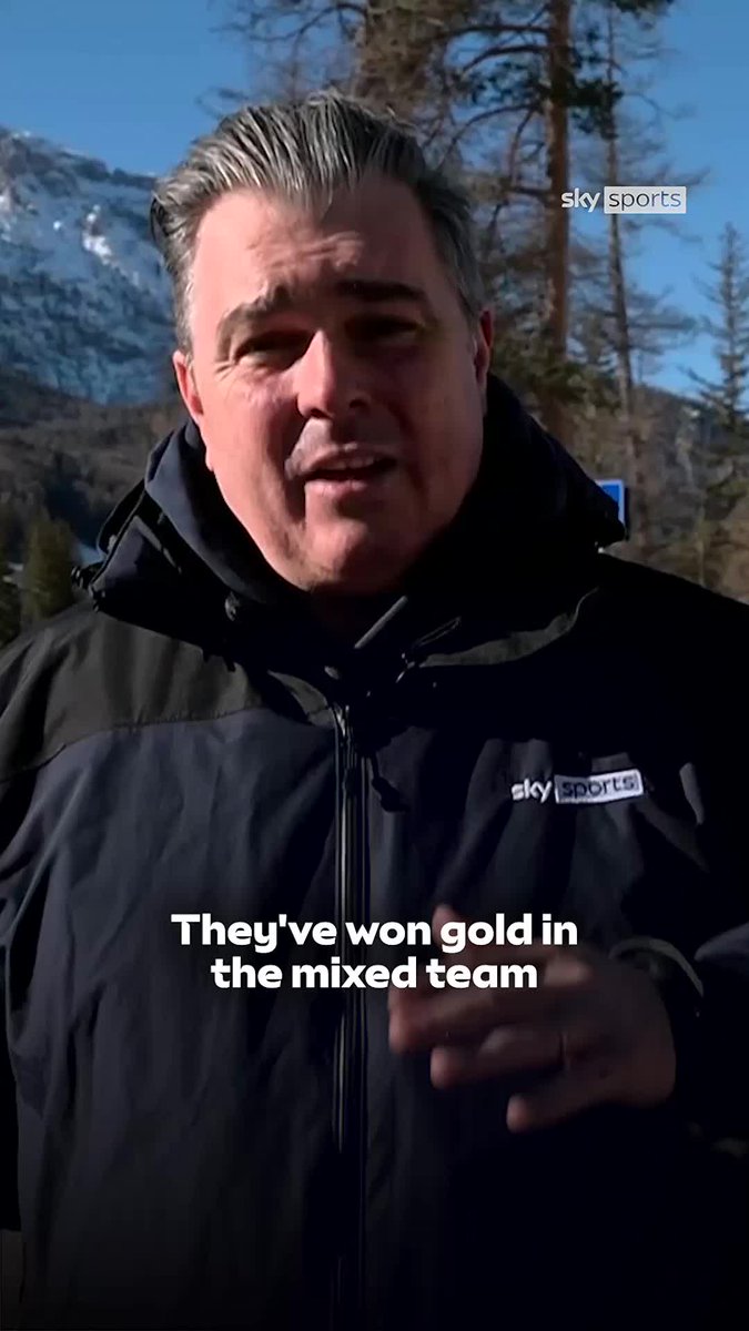 BREAKING: Team GB’s Huw Nightingale and Charlotte Bankes win gold in the mixed team snowboard cross 🥇🇬🇧