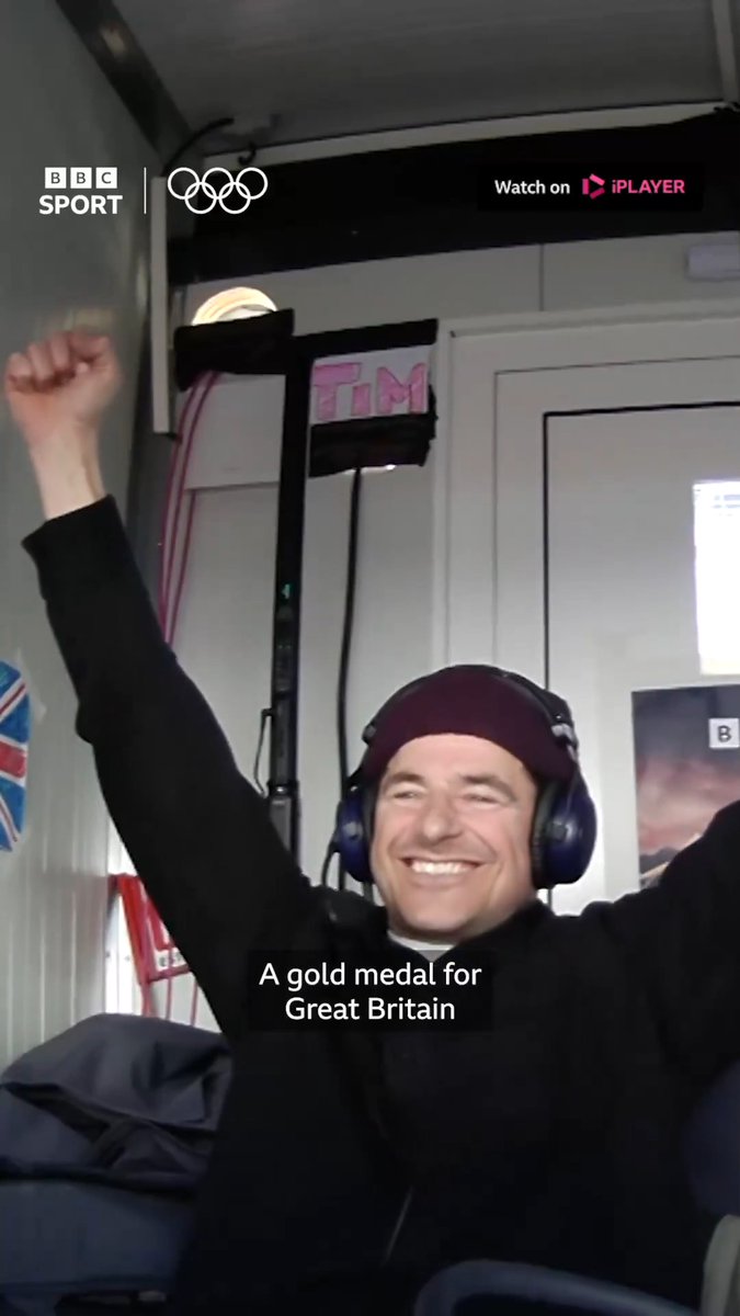 SCENES in the commentary box 🤩 Tim Warwood and Ed Leigh were living every second of Charlotte Bankes and Huw Nightingale's golden moment! 🥇 #MilanoCortina2026 #WinterOlympics