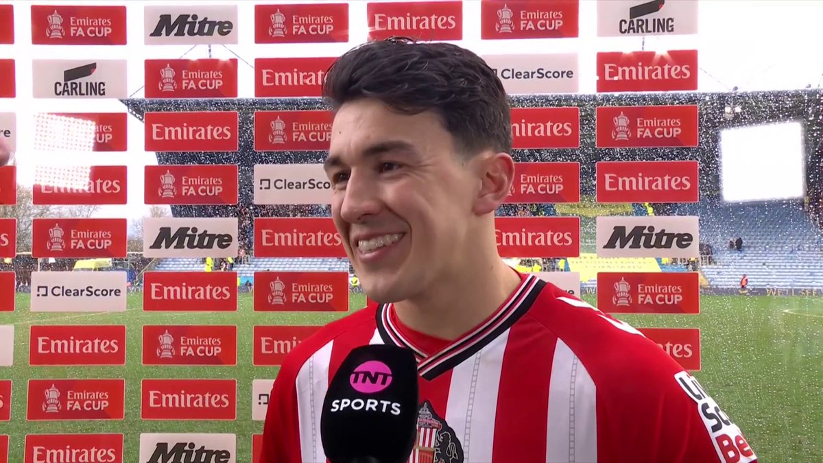 "We're a good team, we've got to step up to be a great team." Sunderland's Player of the Match, Luke O'Nien, shares his dreams of FA Cup silverware this season 🙏 🎙️Matt Smith 📺 TNT Sports & discovery+ UK