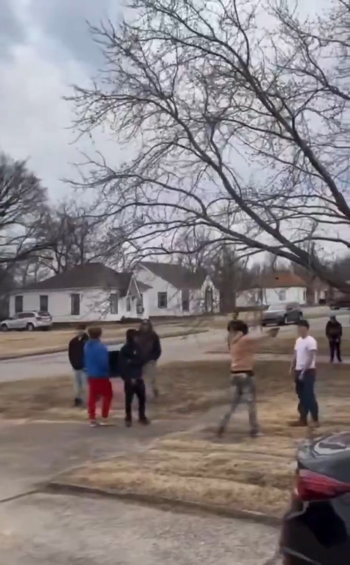A gathering of dumb people with low IQs, big egos, and poor diction captured on video in Bartlesville, Oklahoma. According to the local news, no one was arrested. Avoid these people accordingly... "Police said initial information indicated the people involved were high-school-aged juveniles. When the officers arrived on the scene, they secured the area and located an adult 20-year-old man and a 16-year-old male juvenile. Police said the two males had firearms when police made contact. Both were detained without further incident, according to Bartlesville PD." -KTUL news #CityLife #ego #dumb #teens #oklahoma #bartlesville #shooting #crime #failedstate #3rdworld #diction #IQtest #sooners