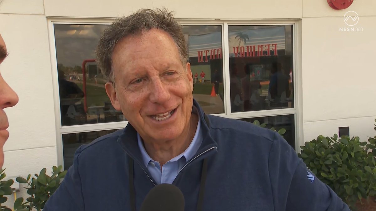 .Tom Caron went 1-on-1 with #RedSox Chairman Tom Werner this morning 🎤 "Our goal this year is to win the World Series... I think we have as a good a pitching staff as any in baseball..." ⬇️