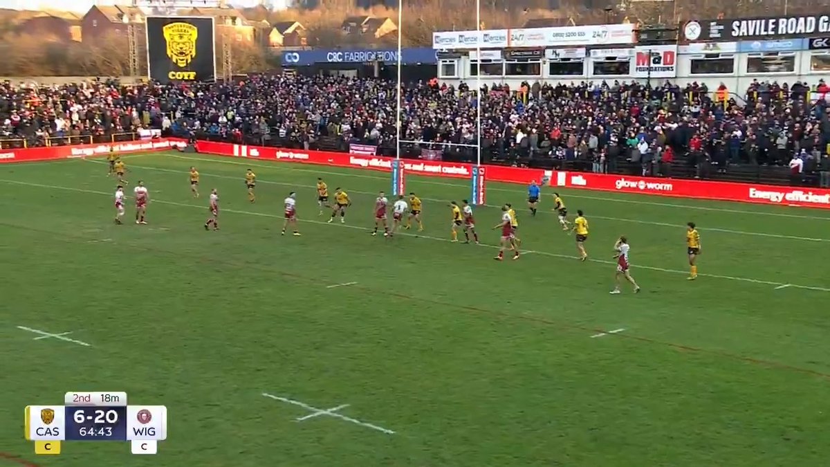 French ➡️ Field ➡️ Wardle You know the drill 😉 Is that the match-winner for Wigan Warriors 🍒⚪️? 🤔 #SuperLeague