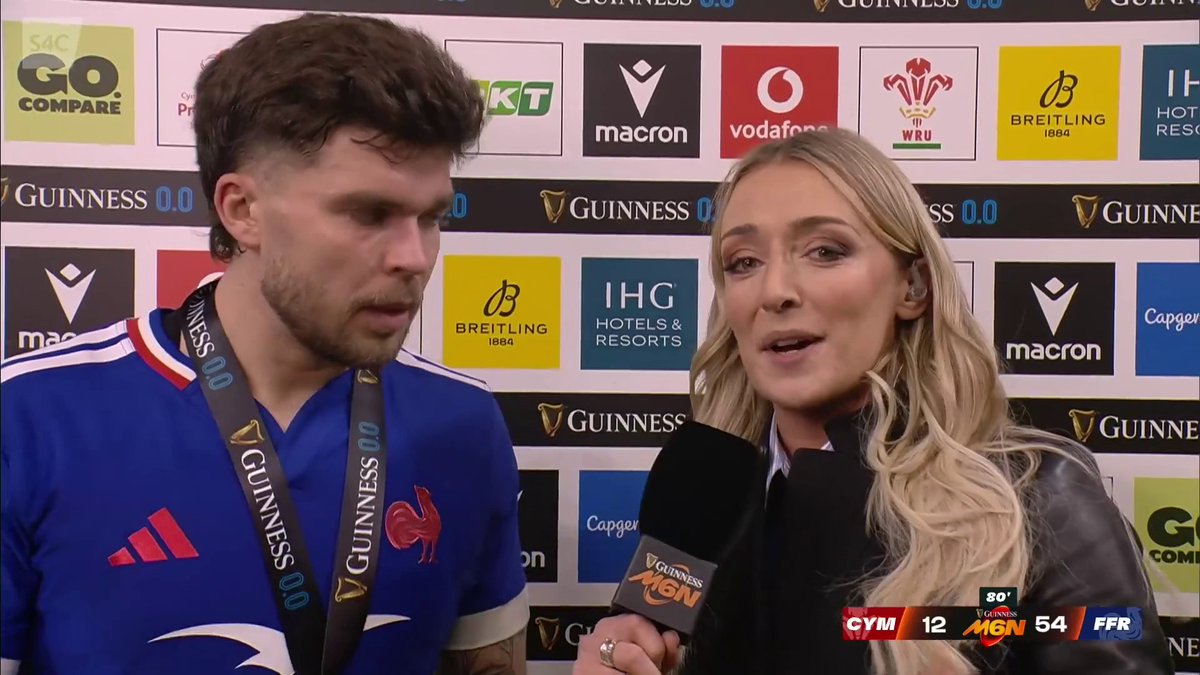 Gofyn y cwestiynnau yn Ffrangeg a chyfiethu'r ateb i'r Gymraeg! Gwych Lauren Chapeau Lauren Salter 👏 🏴󠁧󠁢󠁷󠁬󠁳󠁿 🆚 🇫🇷 📺 S4C #GuinnessM6N | Welsh Rugby Union 🏴󠁧󠁢󠁷󠁬󠁳󠁿