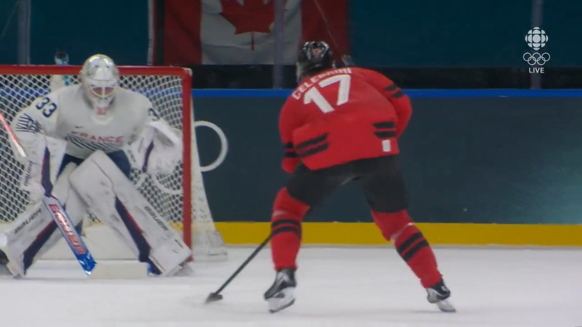 MACKLIN CELEBRINI JUST SCORED ON A PENALTY SHOT AT THE OLYMPICS 🤯