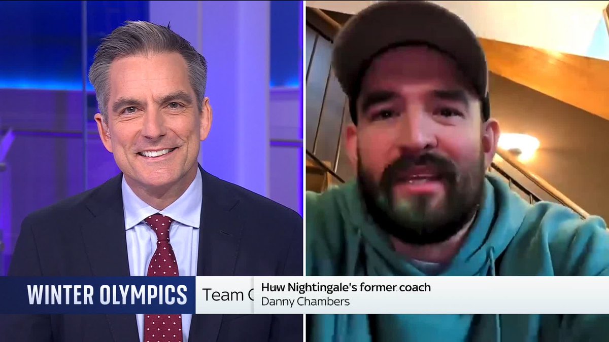"It's probably the proudest moment of my life" Huw Nightingale's former coach reacts to the snowboarder's gold medal win alongside Charlotte Bankes in the mixed team snowboard cross at the Winter Olympics. 🏂 📺 Sky 501 and YouTube