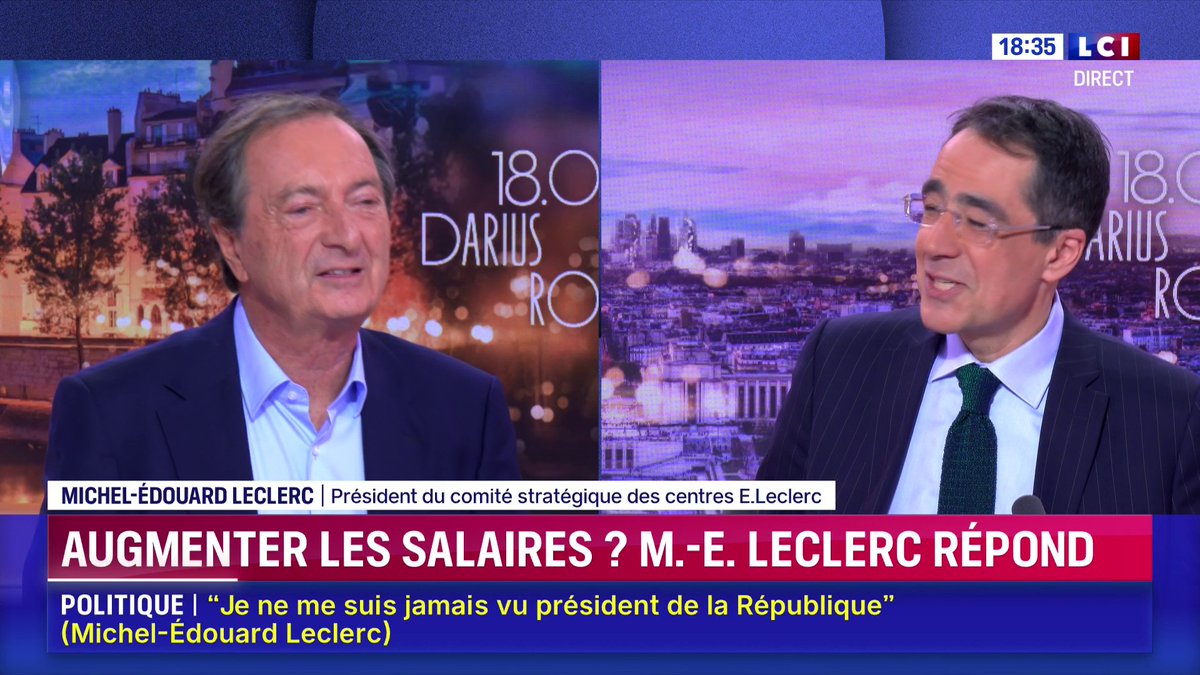 🗣️ Présidentielle 2027 : "Si l’élection avait lieu ce dimanche, je ne sais pas pour qui je voterais. En tout cas, je ne voterais pas pour moi, car je ne serai pas candidat" - Michel-Edouard Leclerc