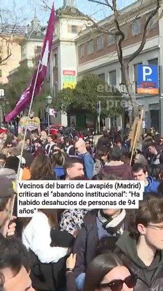 Vecinos del barrio de Lavapiés (Madrid) critican el "abandono institucional": "Ha habido desahucios de personas de 94 años"