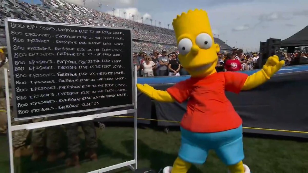 Bart Simpson is here! He's set to wave the green flag at the Daytona 500 ahead of "The Simpsons" 800th episode tonight on FOX!