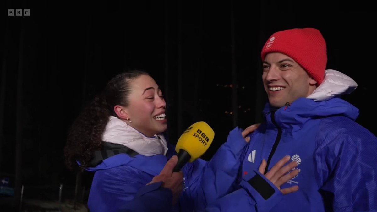 Tears of joy! The immediate reaction from the Olympic Champions, Tabby Stoecker and Matt Weston!