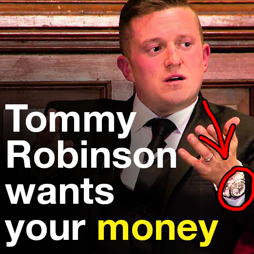 Tommy Robinson has asked for donations again. He has persistently asked for donations for several years. Below is a video from Momentum 🌹