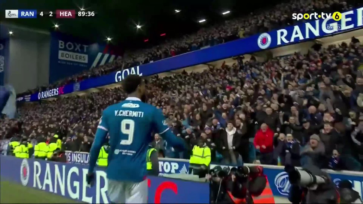 Cláudio Braga fez um grande golo mas no final o herói foi Chermiti 🇵🇹 Hattrick do português do Rangers valeu a vitória frente ao líder! #sporttvportugal #FUTEBOLnaSPORTTV #ScottishPremierLeague #Rangers #Hearts