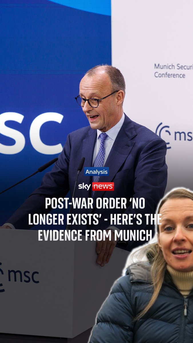 Germany's chancellor Friedrich Merz says the post-1945 rules-based international order no longer exists. So is he right? Sky's Deborah Haynes assesses the evidence from the Munich Security Conference. More analysis 👉