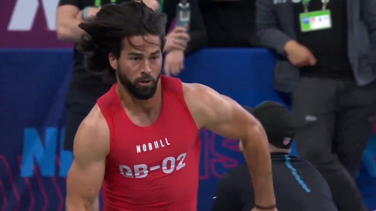.Sam Hartman's hair was flowin' during his job interview 😅 2026 NFL Combine starts Feb. 26 on NFL Network Stream on NFL+