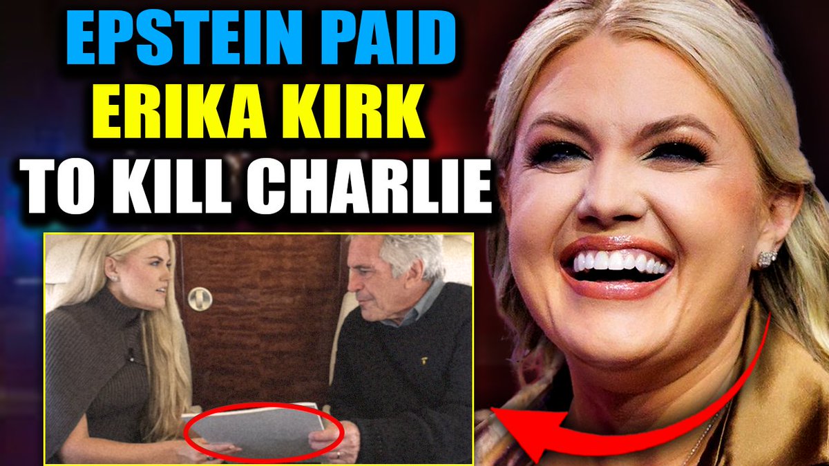 🚨 DOJ Files Prove Epstein Paid Erika Kirk To Assassinate Charlie for Israel A bombshell forensic probe just exploded the Charlie Kirk assassination wide open, nailing the precise wire transfer that bankrolled the Provo hit squad. The truth is, Charlie knew Epstein was still alive and blackmailing politicians in the US. And when he suspected his own wife Erika Kirk was involved, and ordered the internal audit, his days were numbered.