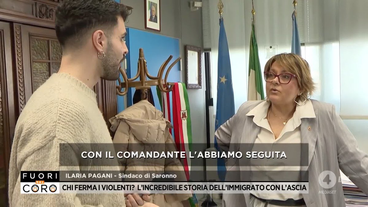 "La signora non deve vivere!" Le parole di Mustafà, l'immigrato violento che da tempo minaccia la signora Alessandra di morte. Abbiamo chiesto spiegazioni a Ilaria Pagani, sindaco di #Saronno , e a Claudio Borsani, comandante della Polizia Locale di Saronno. #Fuoridalcoro