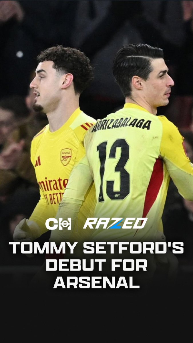 A moment to remember for Tommy Setford as he made his first senior debut for Arsenal. 👏
