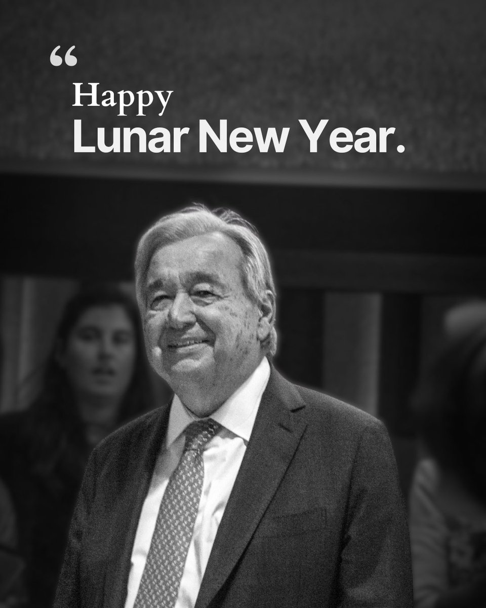 Happy Lunar New Year! The Year of the Horse celebrates a symbol of energy & courage to forge ahead — qualities we urgently need as we confront conflict, inequality & climate chaos. Let's continue to advance our commitment to peace, dignity & sustainable development for all.