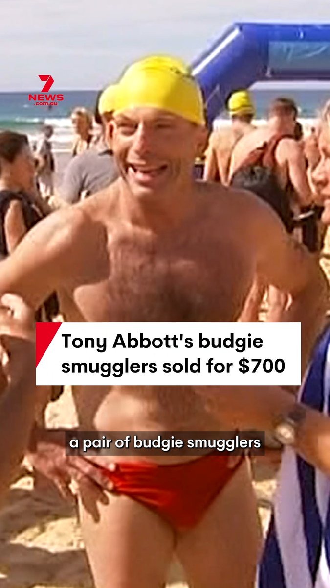 A pair of budgie smugglers worn by former Australian Prime Minister Tony Abbott has sold for $700 at the Young Liberal Annual Ball in Melbourne. The auction included items of party memorabilia. #budgiesmugglers #TonyAbbott #auction #convention #Melbourne
