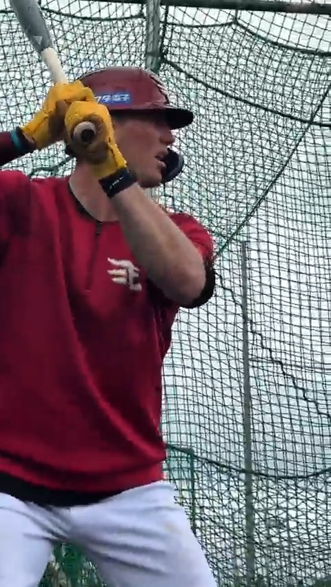 #カーソン・マッカスカー 選手のバッティング⚾ 撮影していないときもバックスクリーン直撃の打球を放っていました🚀💥 #タイヤはフジスプリングキャンプ2026 #RakutenEagles #強鷲革新