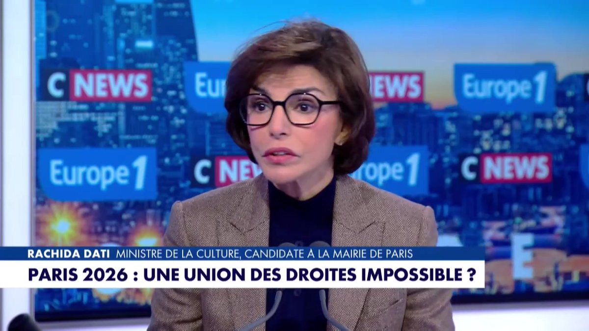 Municipale de Paris : "Je suis la candidate de l'alternance" assure Rachida Dati ن #LaGrandeInterview #Europe1
