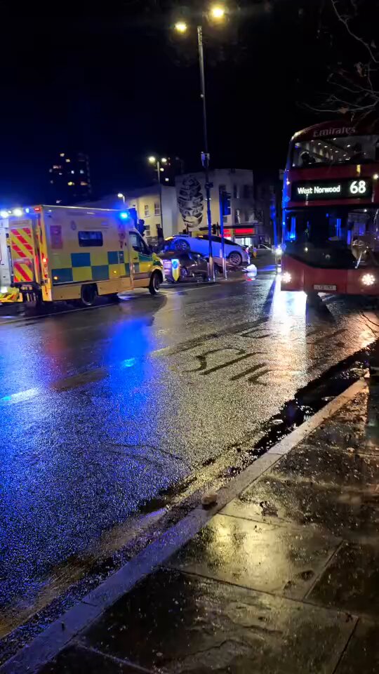 Car crash in Brixton last night..