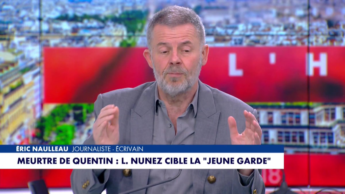 Mort de Quentin : « Ce ne sont pas des antifascistes, ce ne sont pas des militants de ceci ou de cela, pour moi ce sont des monstres et des nazillons », estime Eric Naulleau Eric Naulleau #HDPros Pascal Praud #Europe1
