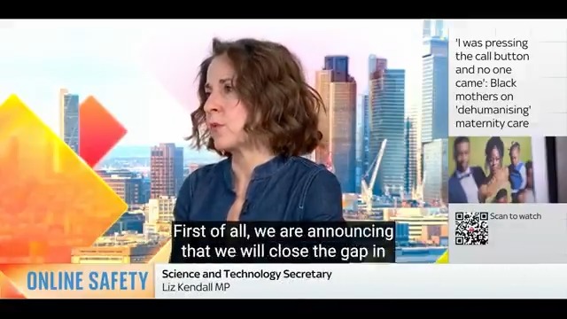 🗣️ “…we will close the gap in the law around AI chatbots. We’re really concerned about the impact that those are having on children and young people, but also to make sure that they are not allowed to spread illegal content online.” Liz Kendall speaks to Sky News on government action to make the online world safer for children 🔽