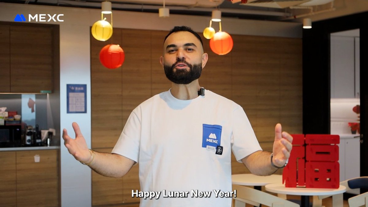 MEXC COO Vugar Usi shares a heartfelt Lunar New Year greeting with the community. Gong Xi Fa Cai!