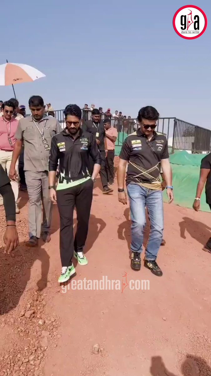 Yuva Samrat chaitanya akkineni was spotted alongside the Bengal Tiger #SouravGanguly at the electrifying #IndianRacingFestival 2026