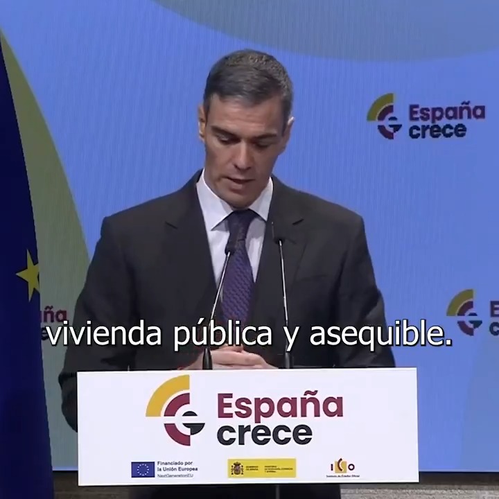 Tenemos que construir más vivienda, pública y asequible. Por ello, el Fondo España Crece va a movilizar hasta 23.000 M€ públicos y privados, para dinamizar la construcción de hasta 15.000 viviendas al año. Para construir un techo para la mayoría.