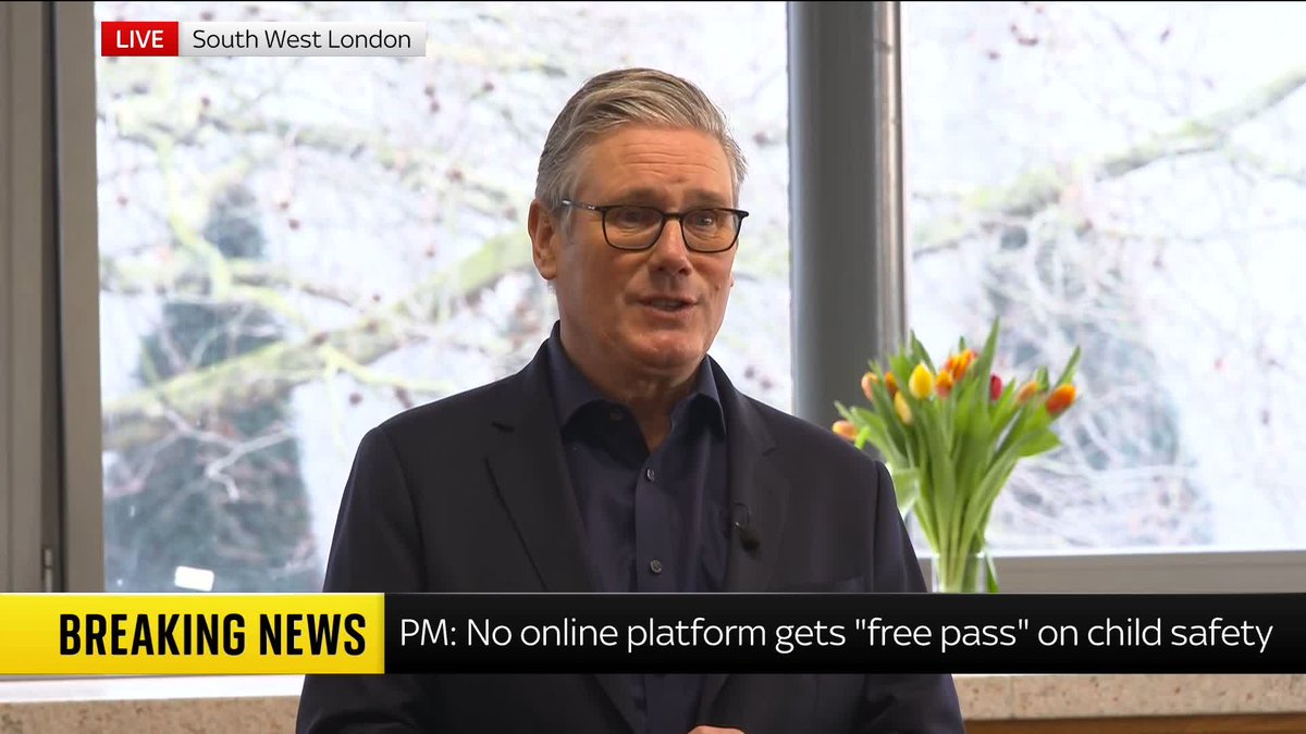 'It is not good enough.' Sir Keir Starmer speaks, as the government announces a crackdown on social media firms to 'protect our children' from illegal content online ⬇️ 📺 Sky 501