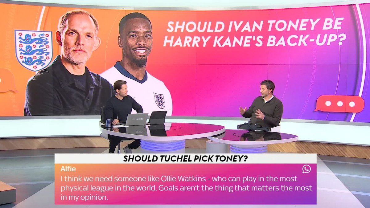 "Thomas Tuchel is paid to make those big decisions." Tim Sherwood believes Ivan Toney could lose his place to players like Ollie Watkins when it comes to World Cup selection 👀