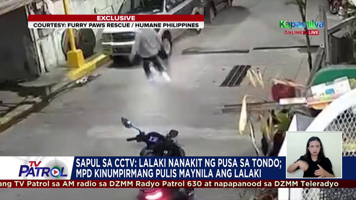Nasampahan na ng reklamong paglabag sa Animal Welfare Act ang pulis na nakuhanan ng CCTV na nanakit ng pusa sa Tondo, Maynila. Inihahanda na rin ang mga kasong administratibo laban sa kaniya.